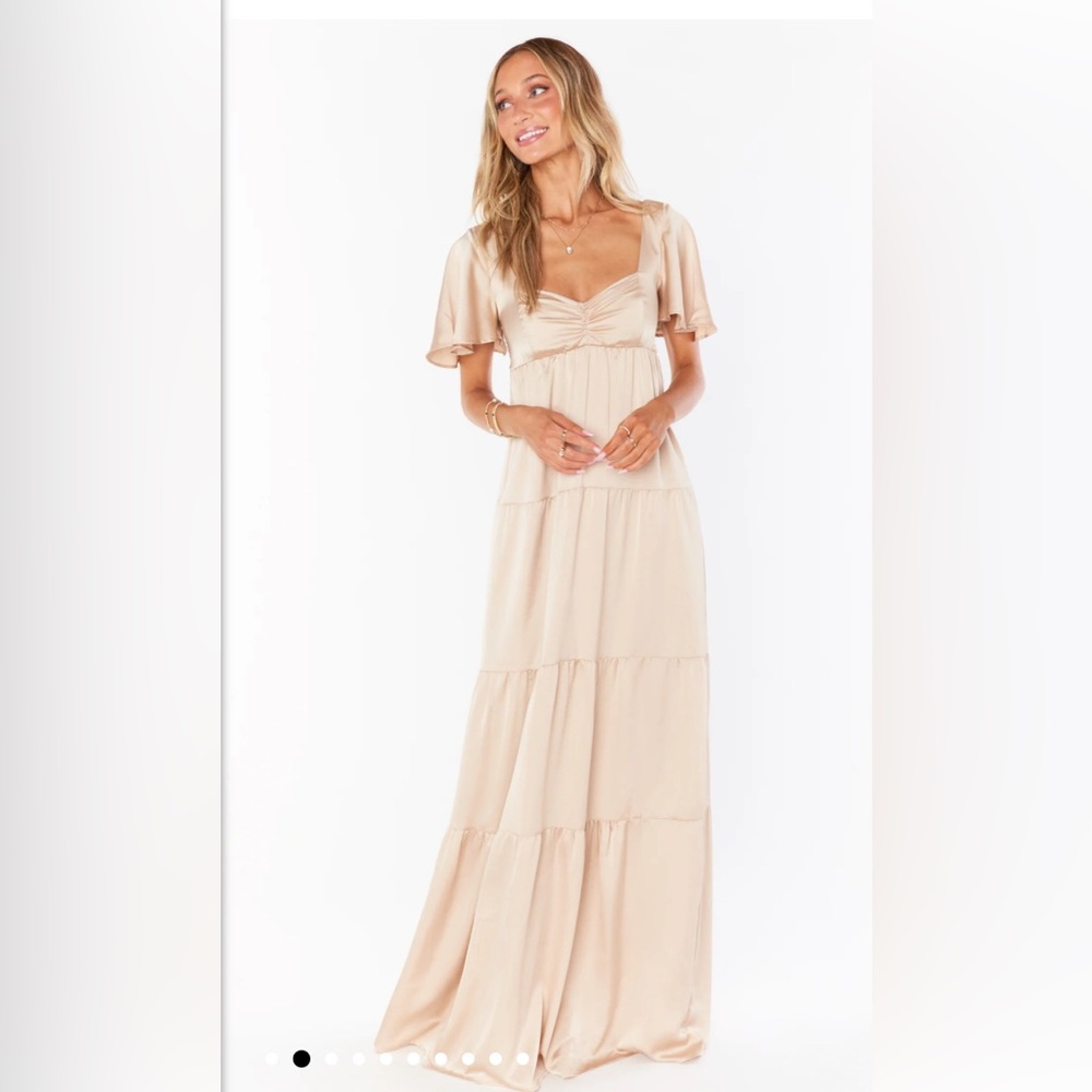 SHOW ME YOUR MUMU Nicole maxi dress - champagne satin